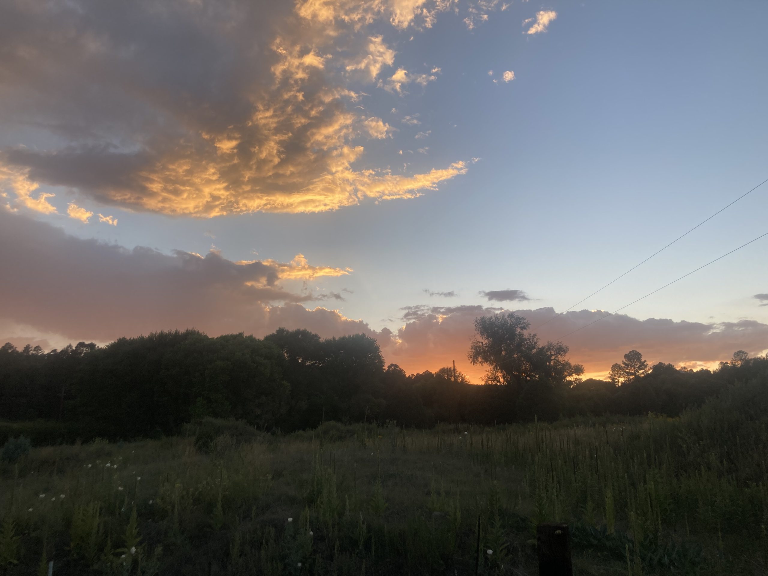 a vibrant sunset from my porch